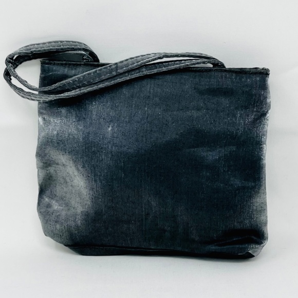 KENNETH COLE REACTION Small Silver Metallic Evening Bag with Beading - Picture 4 of 8